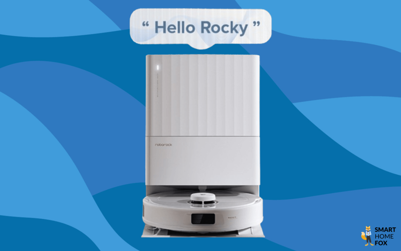 Hello Rocky Sprachassistent des Roborock Q Revo MaxV ist zu sehen.